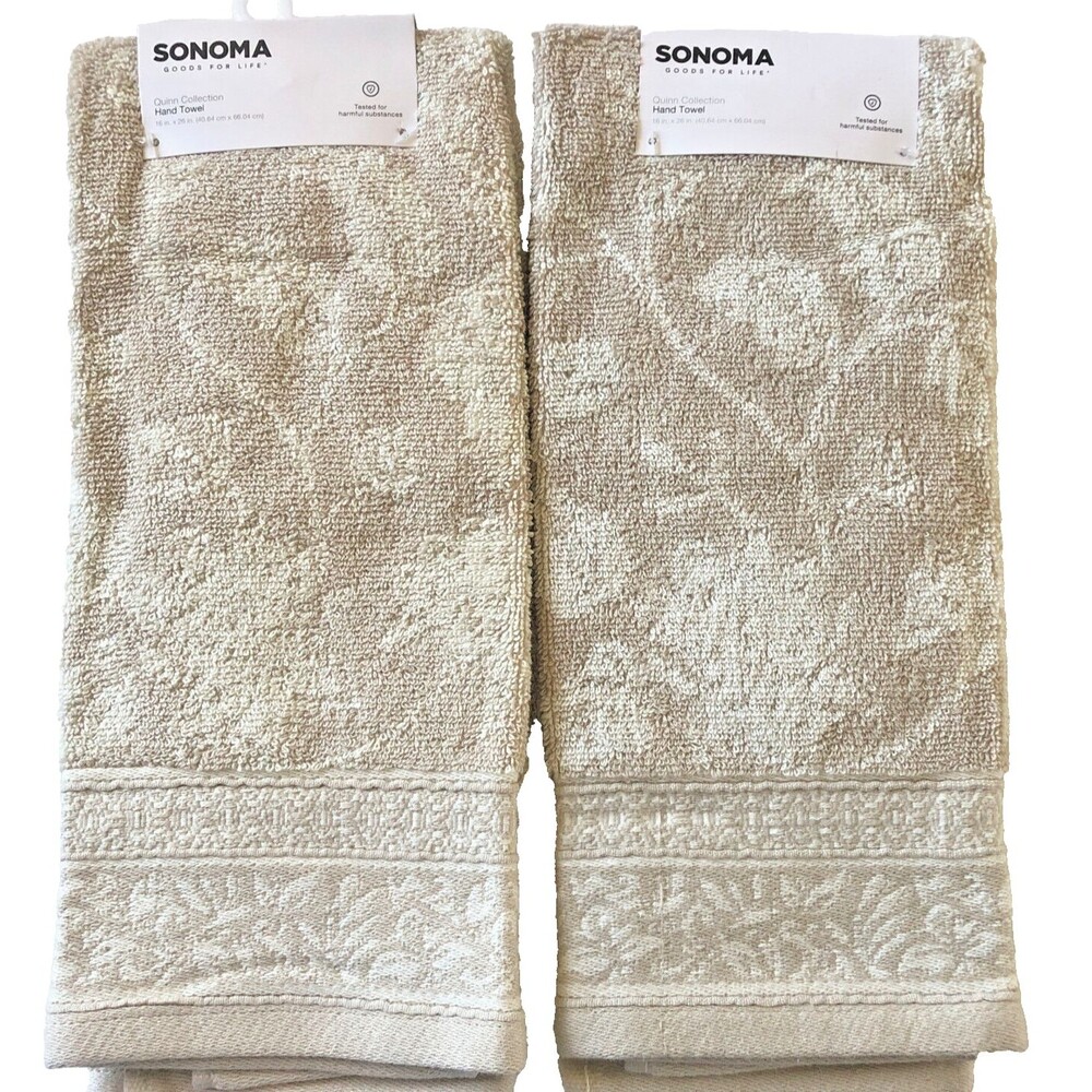 Sonoma Hand Towels Quinn Collection Good for Life French Country Set of 2